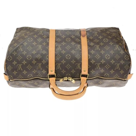 LOUIS VUITTON Keepall 50 Travel Hand Bag Monogram Leather Brown - Picture 6 of 15